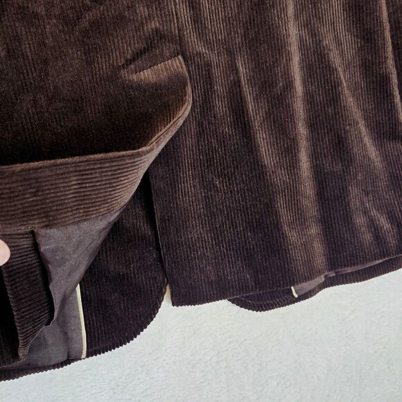 Banana Republic Wide Wale Costa Coffee Brown Corduroy Oversized Blazer Size 14 - Picture 8 of 16